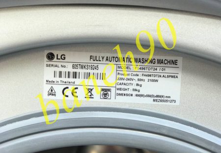 لباسشويي 8 کیلویی ال جی مدل F1496TDT24 - تصویر 3