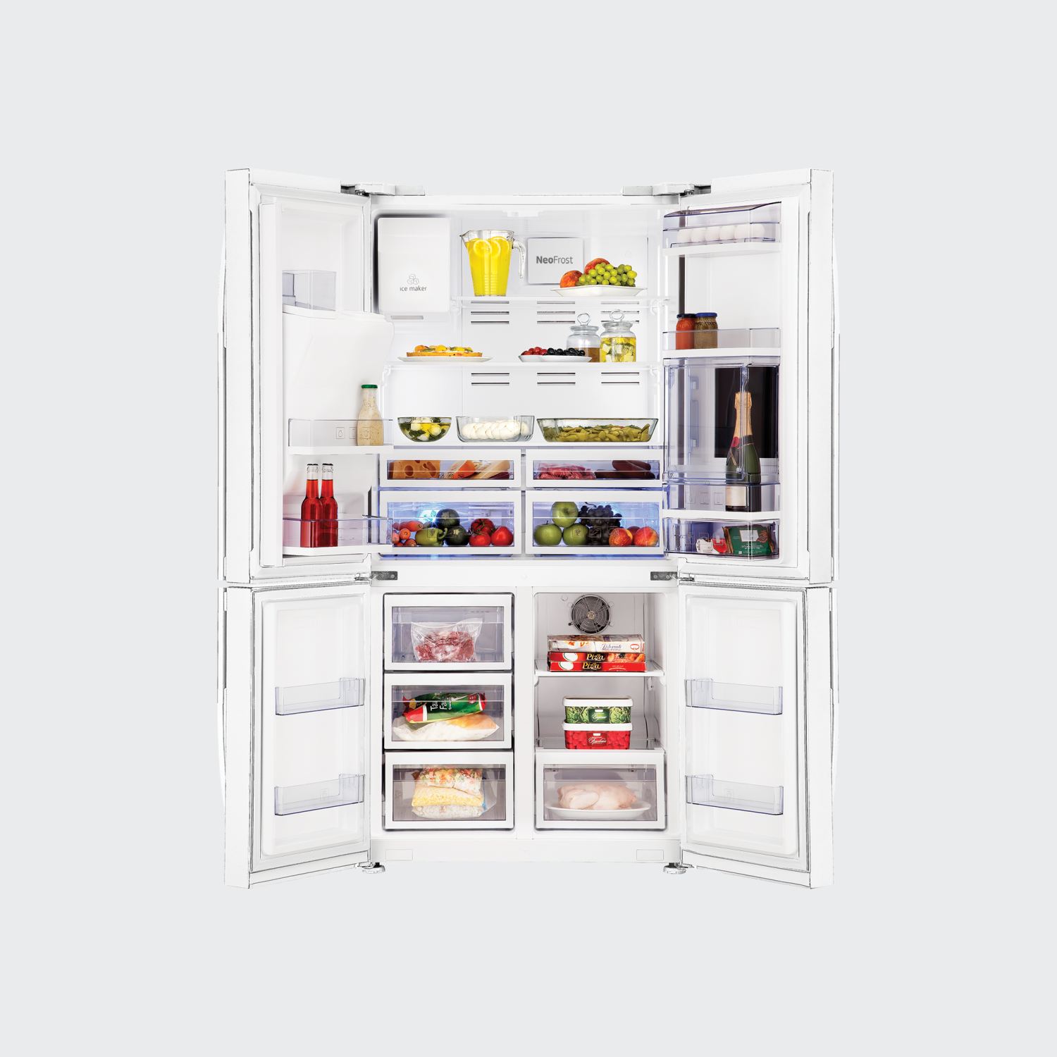 یخچال فریزر چهار در بکو مدل GNE134821E - تصویر 2