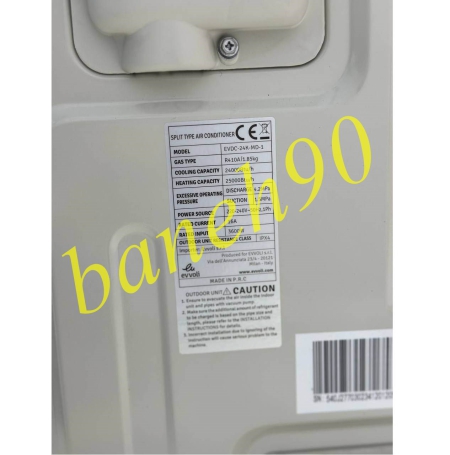 کولر گازی ایوولی 24000 سرد و گرم اینورتر EVDC-24K-MD-1 - تصویر 9