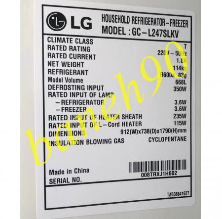 یخچال 668 لیتر ساید بای ساید ال جی مدل GC-L247SLKV | 247 - تصویر 11