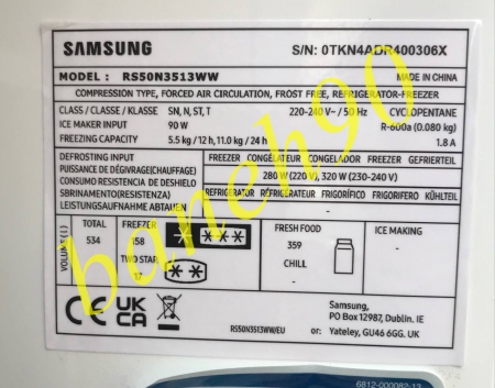 یخچال ساید بای ساید سامسونگ مدل RS50N3513WW | RS50 - تصویر 10