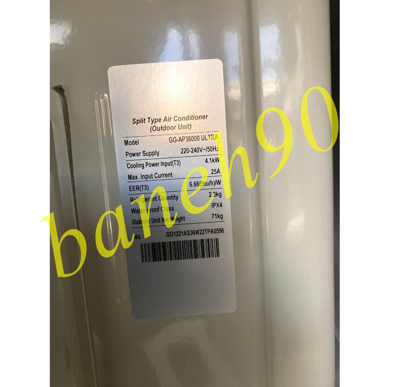 کولرگازی 36000 فقط سرد پیستونی جنرال گلد GG-AP36000 ULTRA - تصویر 5