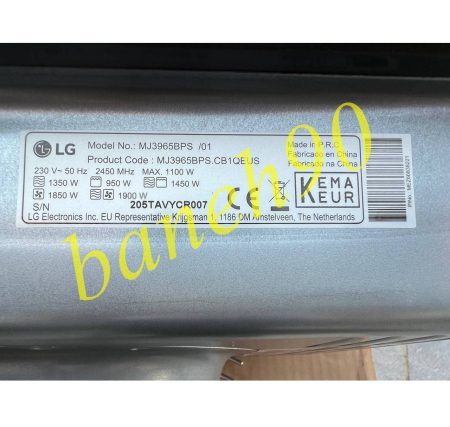 مایکروویو 39 لیتر ال جی مدل MJ3965BPS - تصویر 13