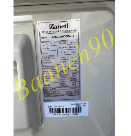کولر گازی 24000 زانتی مدل ZTSE-24HO3RAEA - تصویر 7